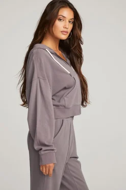 Chaser Brand Abilene Purple Sage Zip Up Hoodie Discount