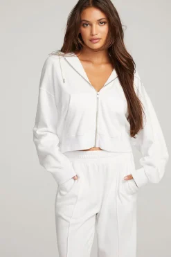 Chaser Brand Abilene White Zip Up Hoodie Shop