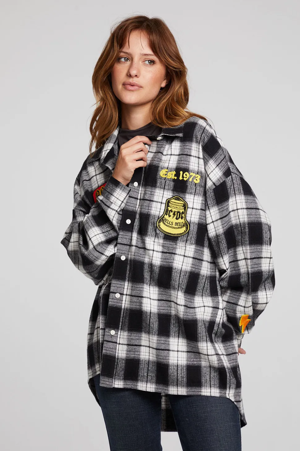 Chaser Brand AC/DC High Voltage Flannel Button Down Shop