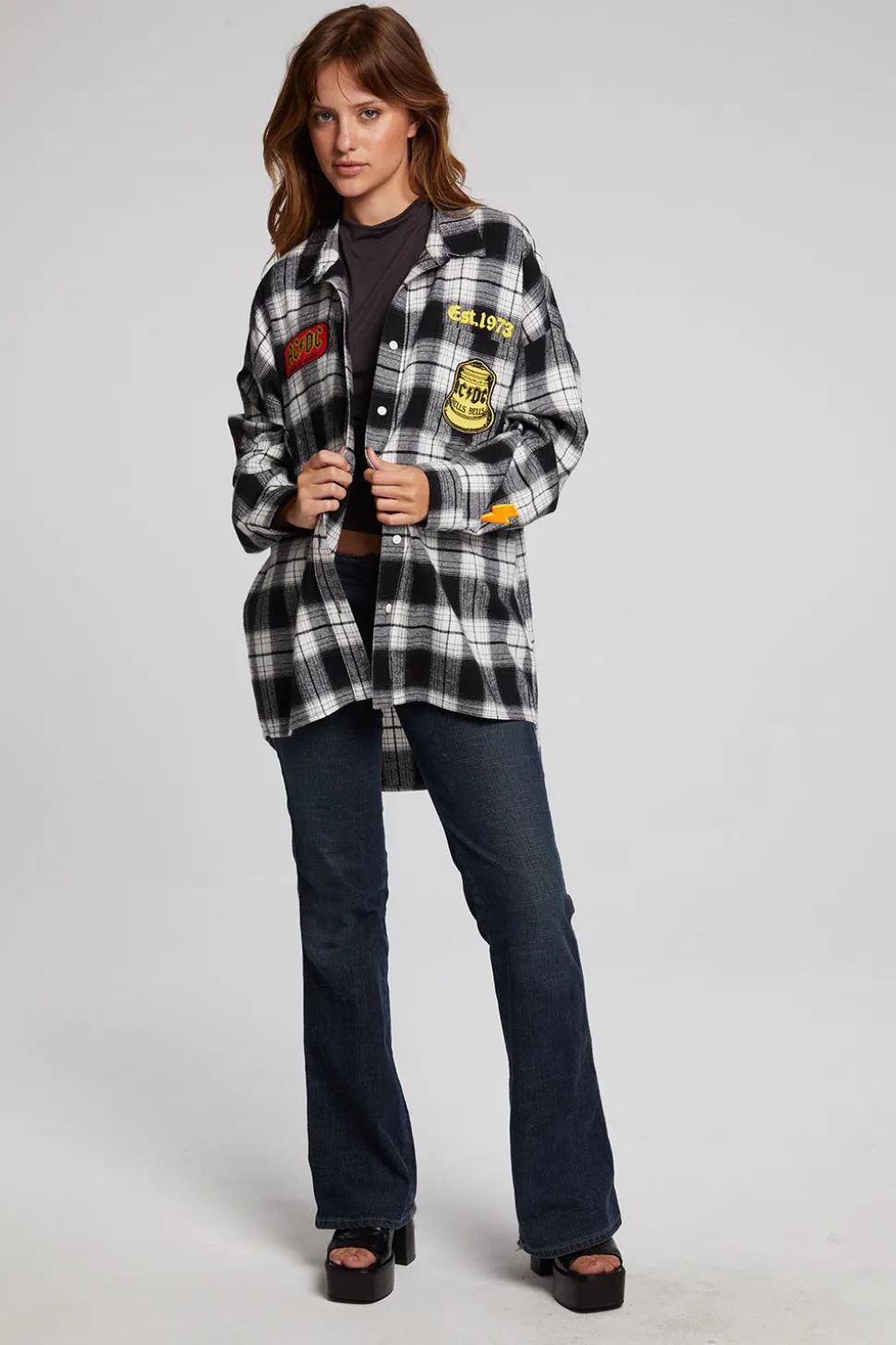 Chaser Brand AC/DC High Voltage Flannel Button Down Shop