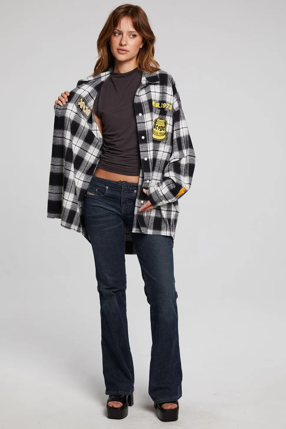 Chaser Brand AC/DC High Voltage Flannel Button Down Shop