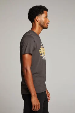 Chaser Brand Aerosmith Flaming Skull Mens Tee Cheap