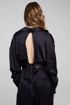 Chaser Brand Agnes Shadow Black Blouse Shop