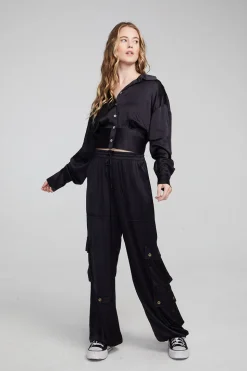 Chaser Brand Agnes Shadow Black Blouse Shop