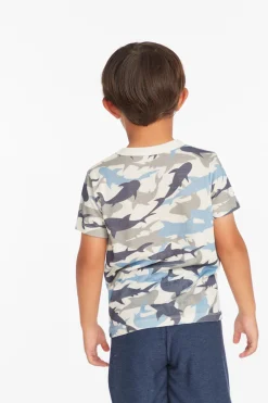 Chaser Brand All Over Camo Shark Boys Tee Outlet