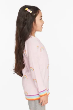 Chaser Brand All Over Rainbow Girls Pullover Best Sale