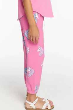 Chaser Brand All Over Unicorn Girls Cozy Knit Sweatpant Outlet
