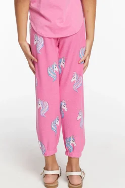 Chaser Brand All Over Unicorn Girls Cozy Knit Sweatpant Outlet