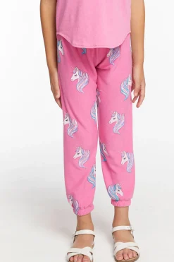 Chaser Brand All Over Unicorn Girls Cozy Knit Sweatpant Outlet
