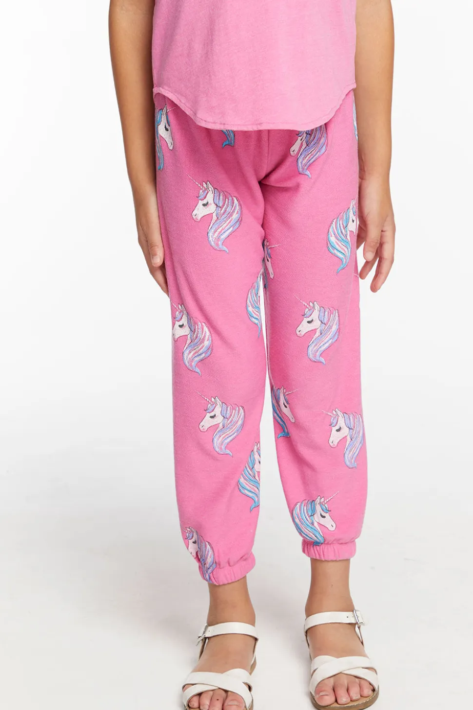 Chaser Brand All Over Unicorn Girls Cozy Knit Sweatpant Outlet
