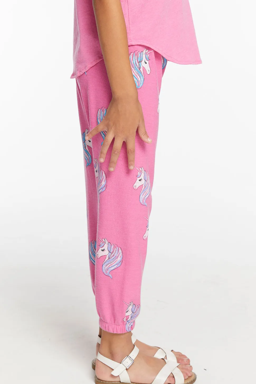 Chaser Brand All Over Unicorn Girls Cozy Knit Sweatpant Outlet
