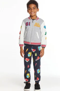 Chaser Brand All Star Varsity Patches Boys Jacket Fashion