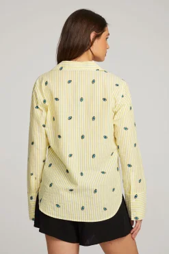 Chaser Brand Allover Eye Button Down Flash Sale