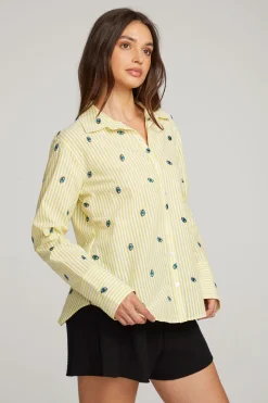 Chaser Brand Allover Eye Button Down Flash Sale