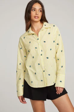 Chaser Brand Allover Eye Button Down Flash Sale