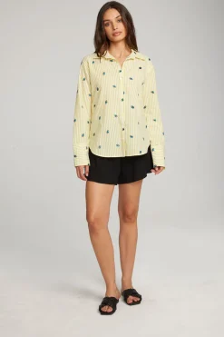 Chaser Brand Allover Eye Button Down Flash Sale