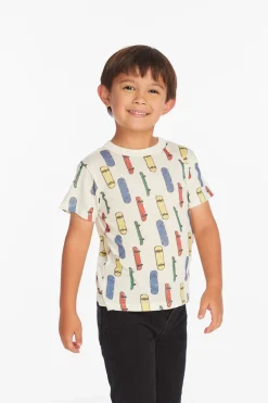 Chaser Brand Allover Skateboard Boys Tee Outlet