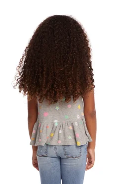 Chaser Brand Amelia Waffle Knit Embroidery Flowers Tank Top Cheap