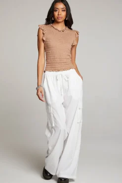 Chaser Brand Ann Warm Taupe Blouse Shop