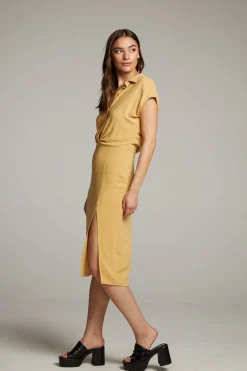 Chaser Brand Atlantic Parchment Midi Dress Best Sale