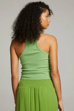Chaser Brand August Piquant Green Tank Top Best Sale