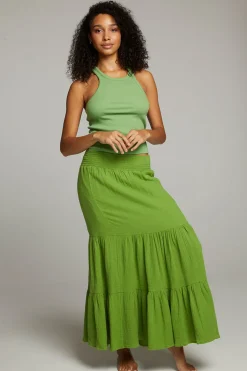 Chaser Brand August Piquant Green Tank Top Best Sale