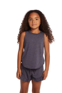 Chaser Brand Avalon Girls Vintage Jersey Shirttail Muscle Cheap