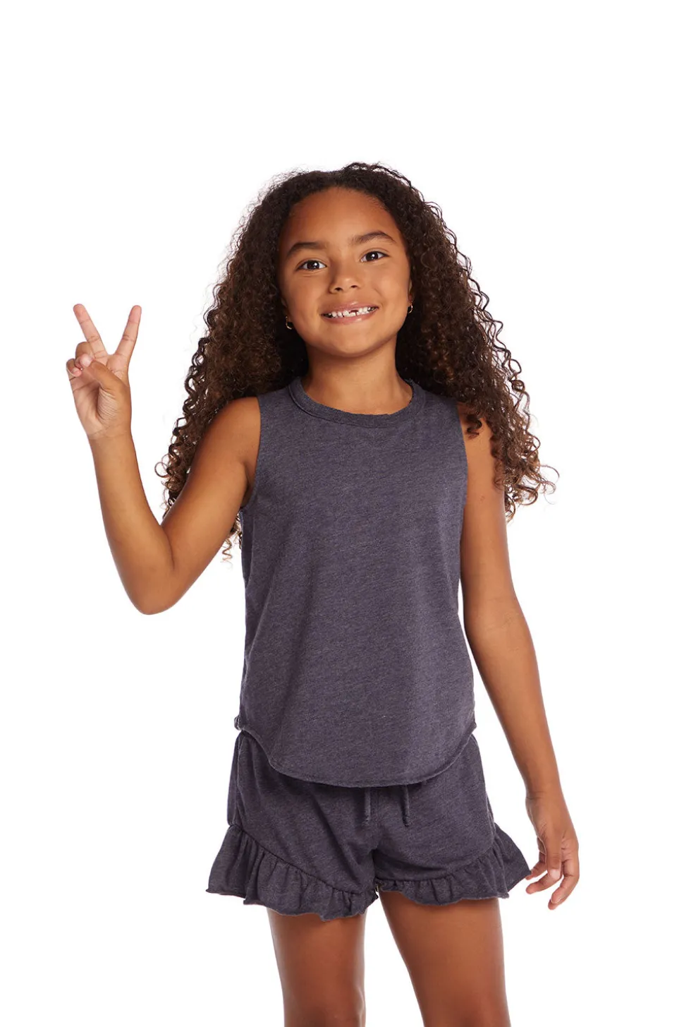 Chaser Brand Avalon Girls Vintage Jersey Shirttail Muscle Cheap