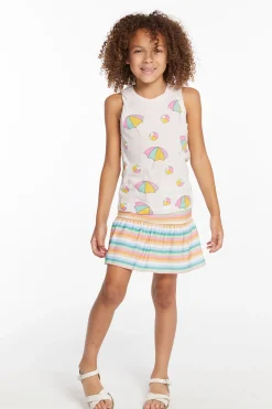 Chaser Brand Beach Balls & Umbrellas Girls Tank Top Hot