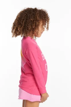 Chaser Brand Beach Club Girls Cozy Knit Raglan Pullover Clearance