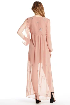 Chaser Brand BEADED STAR L/S V NECK MAXI DRESS Best