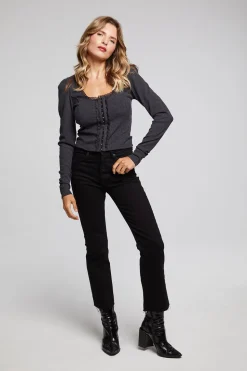 Chaser Brand Betsey Licorice Long Sleeve Clearance