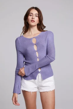 Chaser Brand Bianca Violet Sweater Cheap