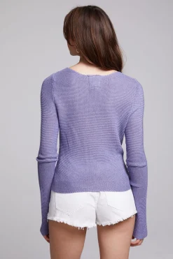 Chaser Brand Bianca Violet Sweater Cheap