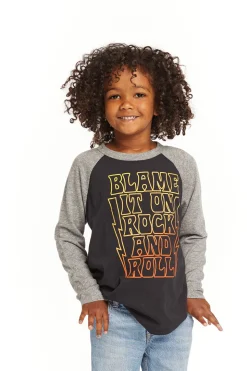 Chaser Brand Blame Rock And Roll Baseball Tee Store