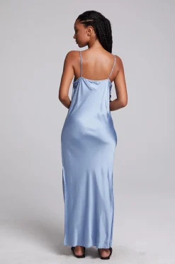 Chaser Brand Bleeker Blue Grotto Midi Dress Clearance
