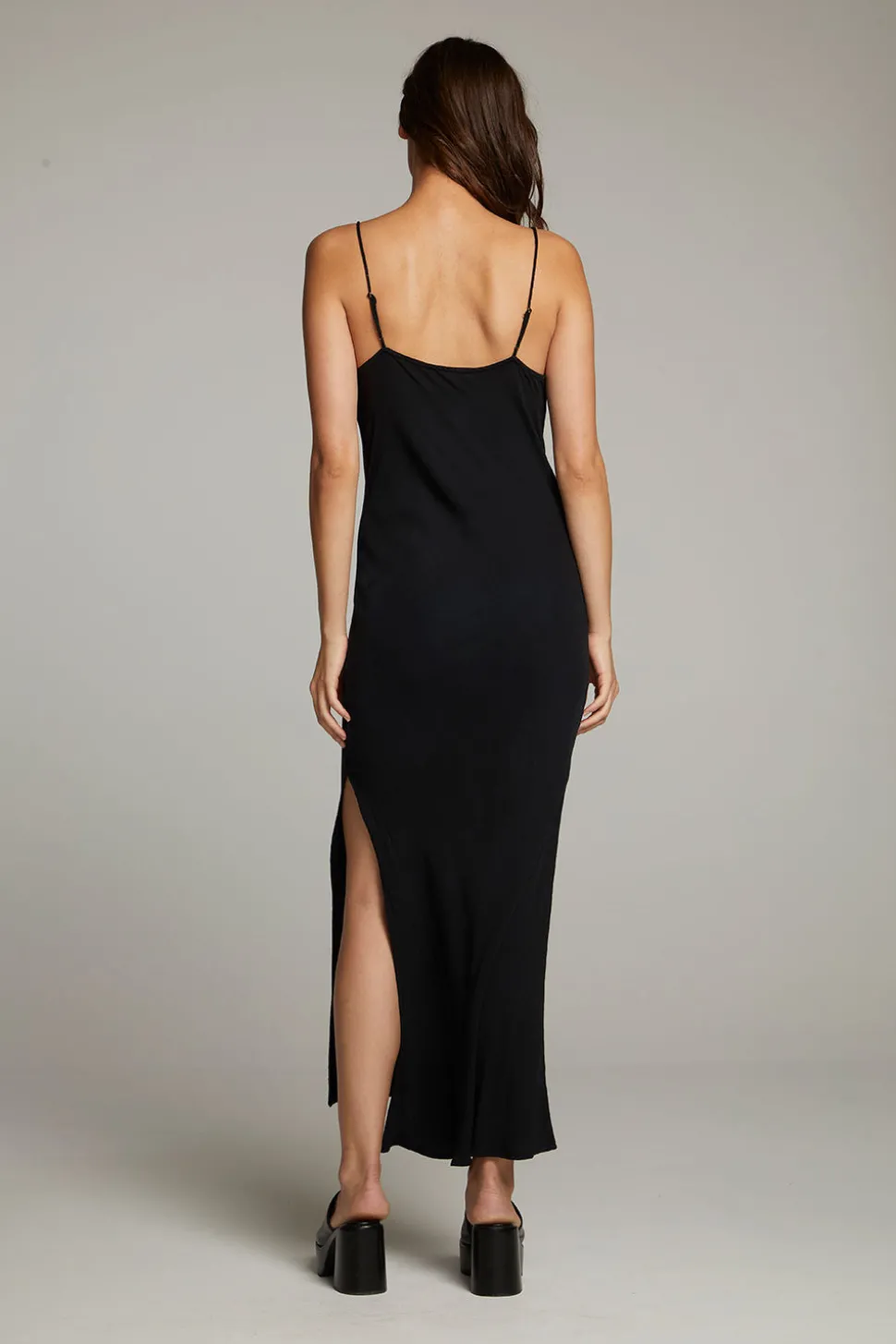 Chaser Brand Bleeker Licorice Slip Dress Flash Sale