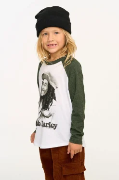 Chaser Brand Bob Marley Portrait Boys Baseball Tee New