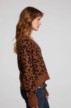 Chaser Brand Bolinas Leopard Print Pullover Best Sale