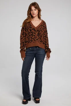 Chaser Brand Bolinas Leopard Print Pullover Best Sale