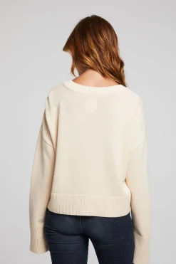 Chaser Brand Bolinas Whitecap Grey Pullover New