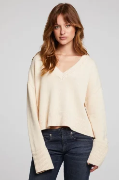 Chaser Brand Bolinas Whitecap Grey Pullover New