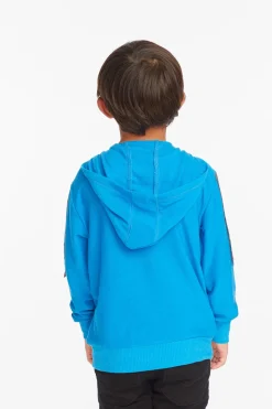 Chaser Brand Bolt Blue Danube Long Sleeve Zip Up Hoodie Store