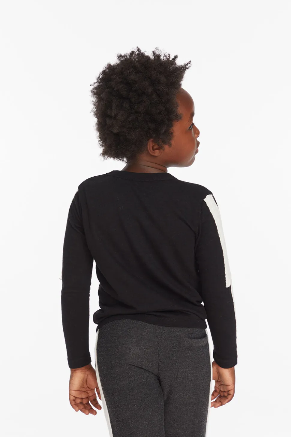 Chaser Brand Bolt Crew Neck Licorice Long Sleeve Tee Flash Sale