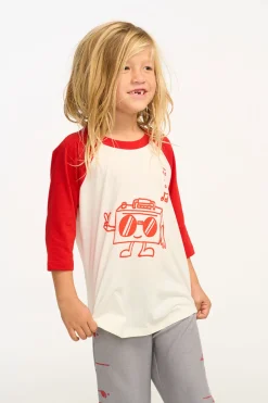 Chaser Brand Boombox Boys 3/4 Sleeve Raglan Baseball Tee Cheap