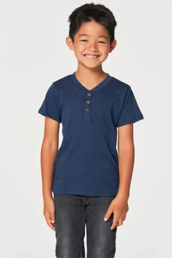 Chaser Brand Boys Bella Jersey Short Sleeve Henley With Cocount Buttons Store