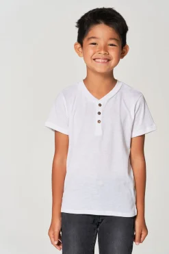 Chaser Brand Boys Bella Jersey Short Sleeve Henley With Cocount Buttons Best