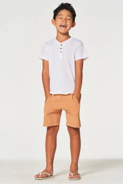 Chaser Brand Boys Bella Jersey Short Sleeve Henley With Cocount Buttons Best