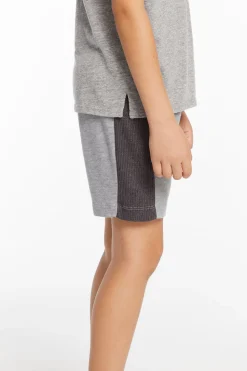 Chaser Brand Boys Cozy Knit Rib Panel Shorts Best Sale