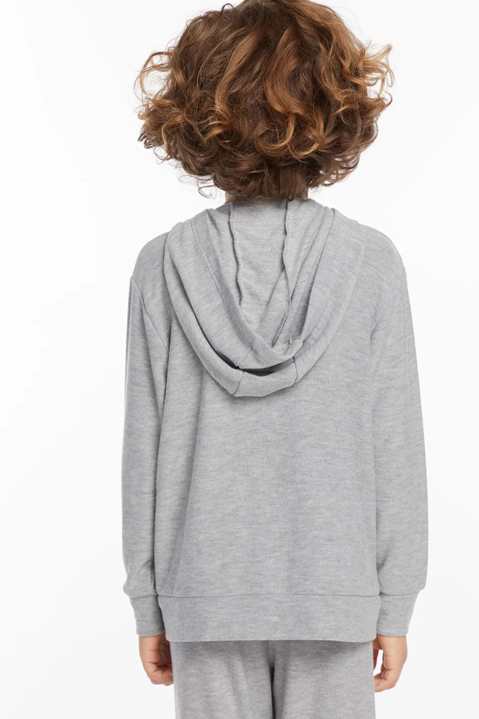 Chaser Brand Boys Heather Grey Zip Up Hoodie With Strapping Sale